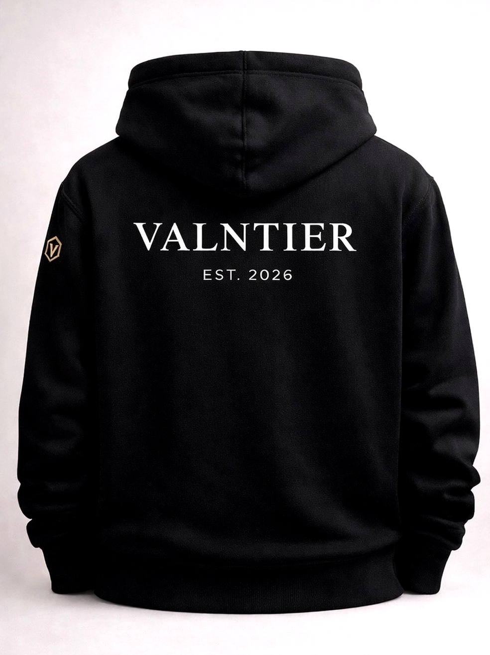 VALNTIER Essential Hoodie Phantom Black