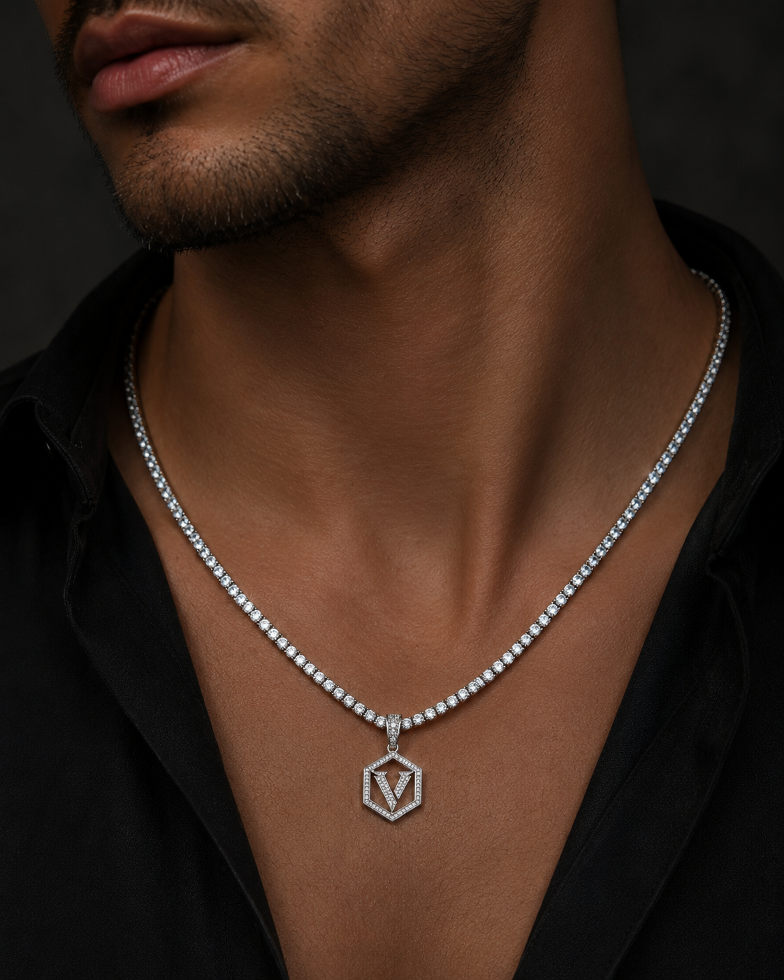 VALNTIER Ice Tennis Necklace