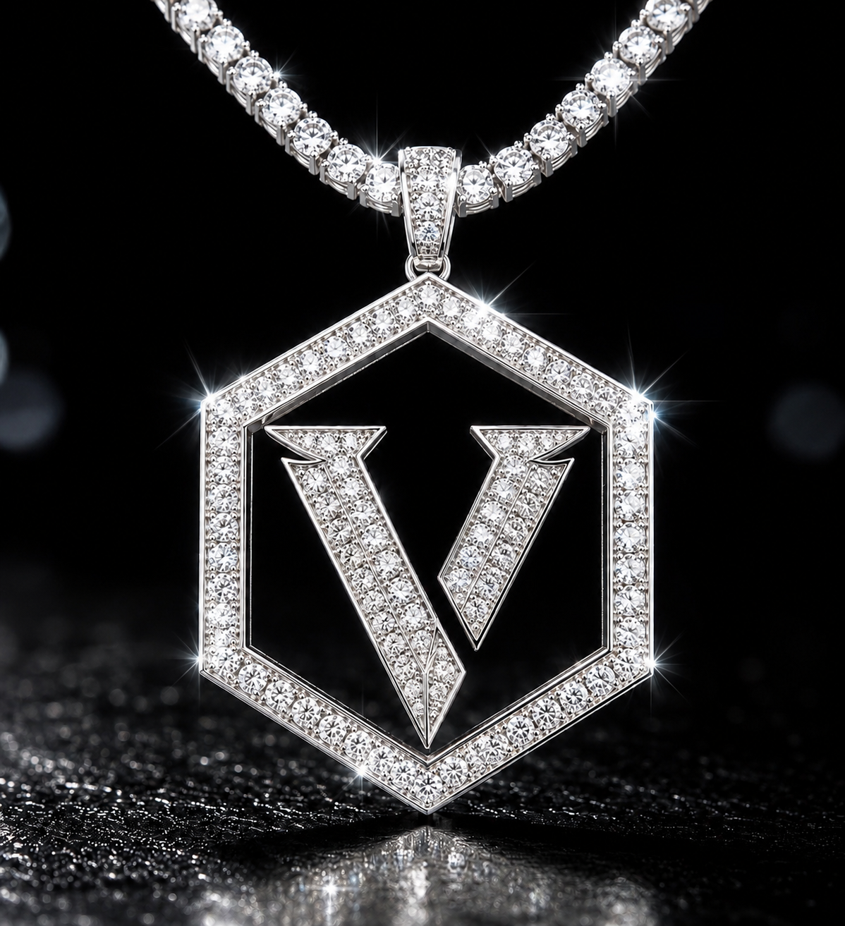 VALNTIER Ice Tennis Necklace